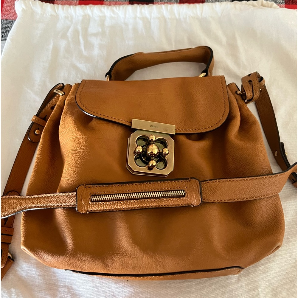 Chloé bag. 3 way , hand , crossbody, shoulder bag with gold hardware.